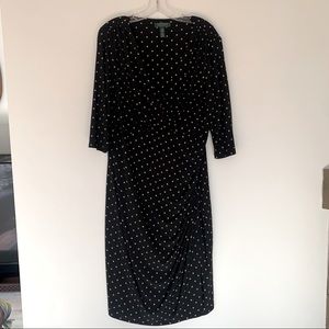NEW RALPH LAUREN BLACK SPOT DRESS